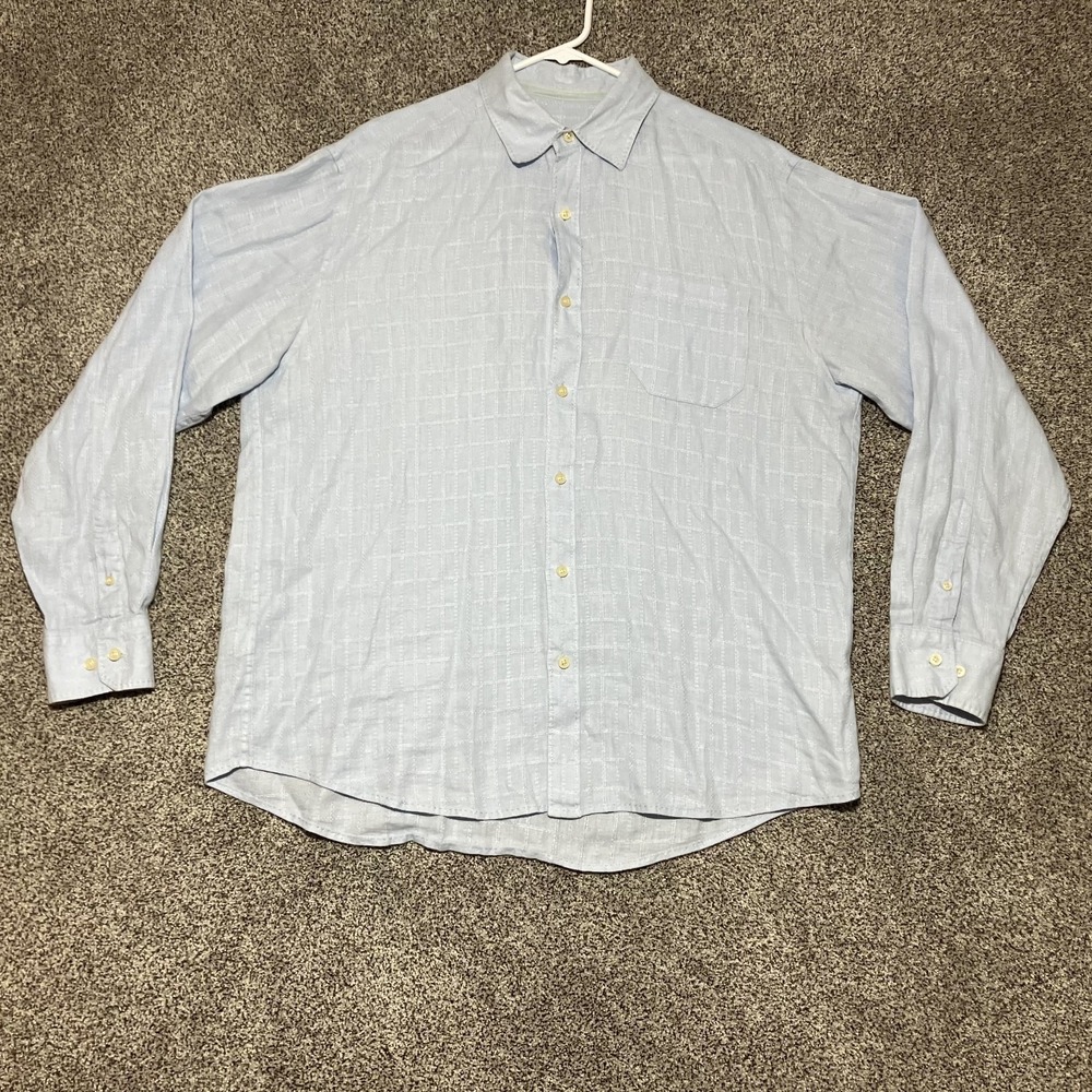 Tommy Bahama Shirt‎ Size Large Island Beach Button Up Linen Twill Pocket